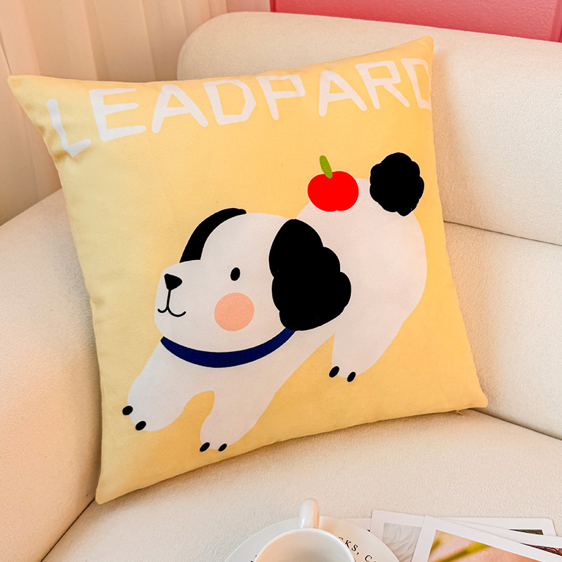 Funda de almohada de animal abstracto de dibujos animados, almohada de viento, almohada linda, dormitorio de estudiantes, almohada de sofá, cojín, funda de almohada, núcleo