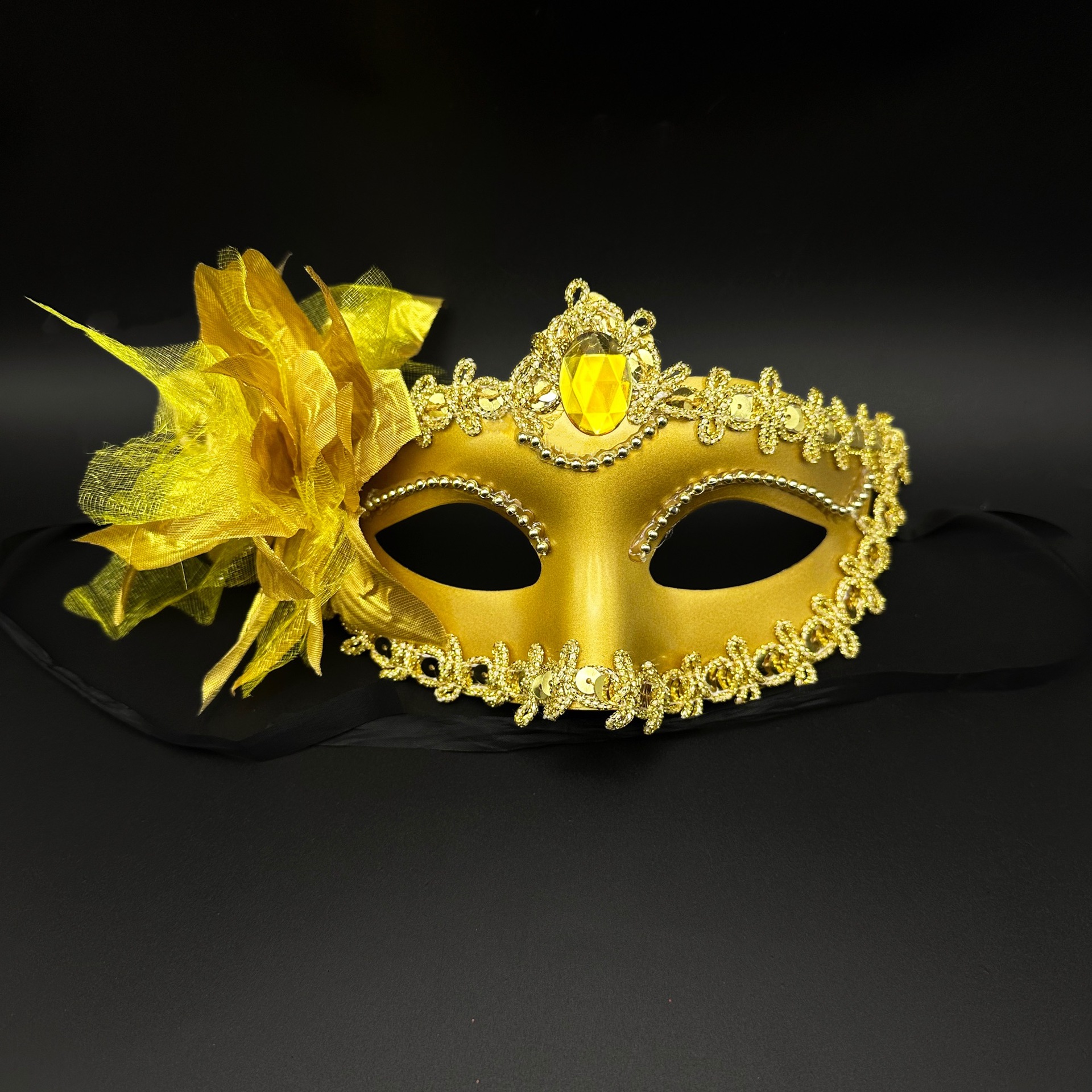 Máscara luminosa caliente transfronteriza Halloween Bola de Navidad fiesta pequeña belleza más lirio flor bola femenina máscara