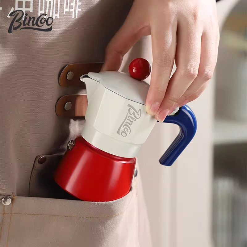 Bincoo Moka Pot Coffee Brewing Set for Home Use, Small Italian-Style Extraction Hand-Brewed Coffee Pot, Mini Single-Serving