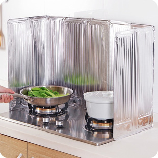 Stove Oil Fume Insulation Shield for Cooking, Kitchen Oil Splash Guard, Thickened Board, Aluminum Foil Oil Splash Barrier