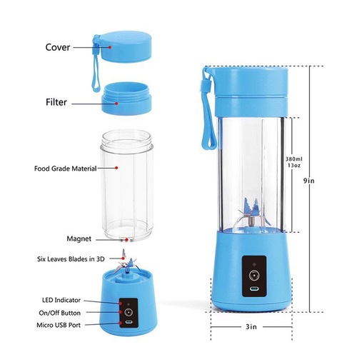 Cross-border multifunctional juicer household small portable electric juice cup wireless charging mini fruit and vegetable processor