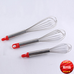 Aimanwu stainless steel red head thick 8-wire manual egg beater household egg beater stirring 10~14 inches optional