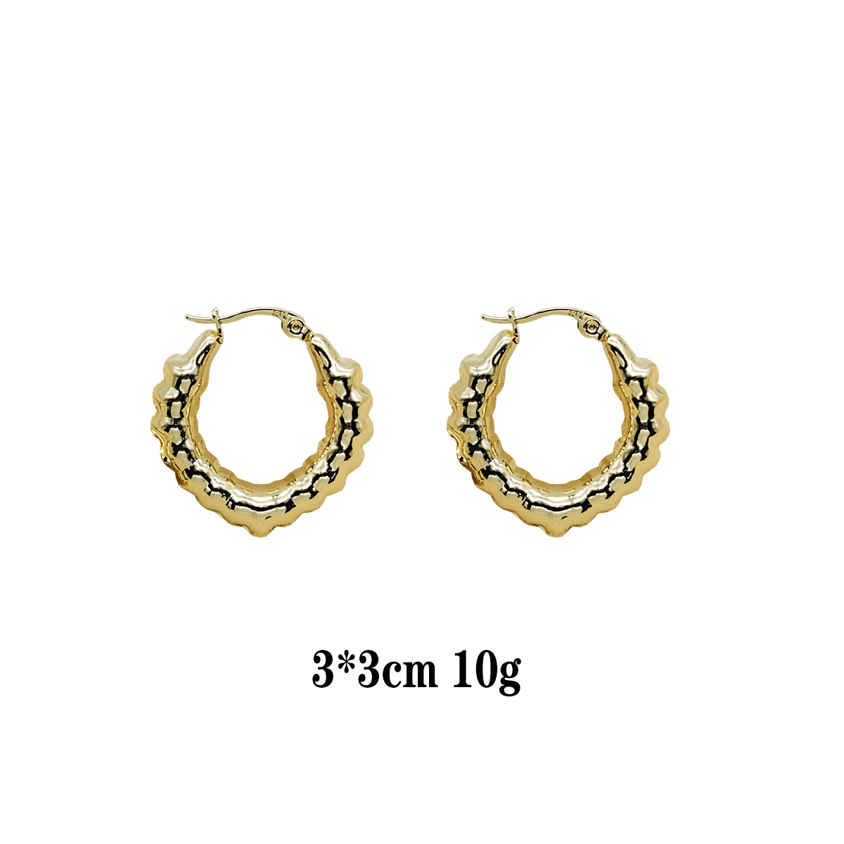 Pendientes de moda europeos y americanos Pendientes calientes Pendientes chapados en oro de lujo ligero Pendientes brillantes que no se desvanece Bola de oreja dorada transfronteriza image 4