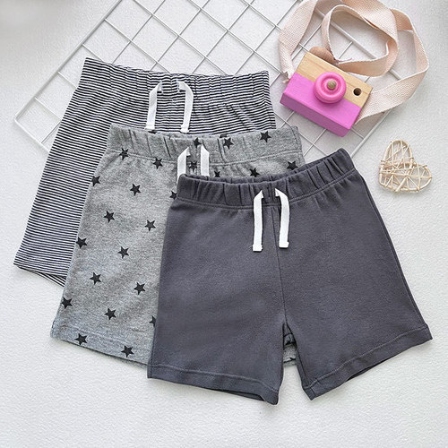 Summer Newborn Elastic Shorts for Boys Pure Cotton Striped Pants Baby and Toddler Underwear Outwear Children's Pants Wholesale