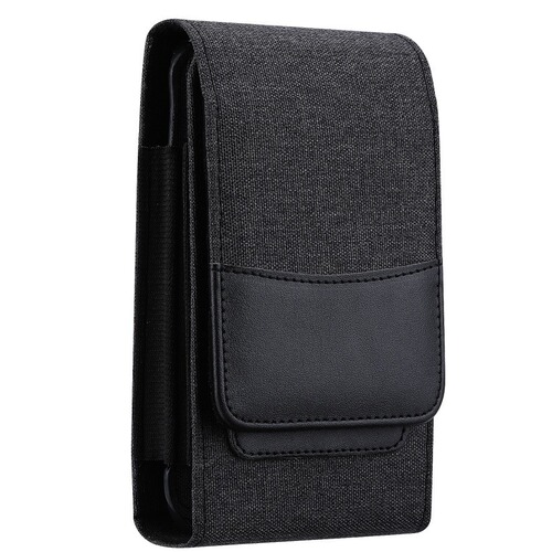 Suitable for 15Pro Oxford cloth waist bag mobile phone leather case Samsung flip nylon cloth double layer bag universal protective cover
