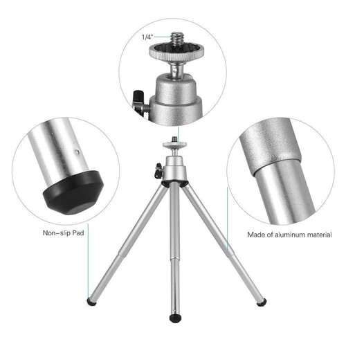 Mini telescopic two-section tripod for mobile phone, desktop photography tripod, small digital SLR camera stand