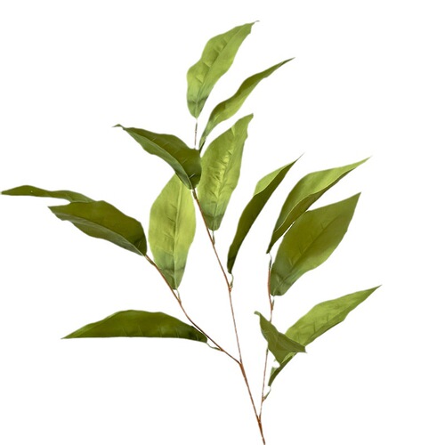 Simulated mango leaf colorful green plant bunch wedding home indoor soft decoration plant wall landscaping fake leaf ornaments wholesale