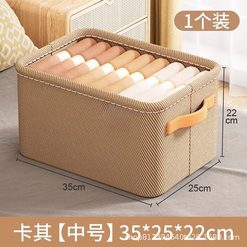 メーカーの新しい人気の厚いスチールリング収納ボックス、シンプルで見栄えの良い布製折りたたみ式寝室衣類収納|undefined