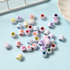 Acrylic beads with letters, accessory, 9×10mm, wholesale