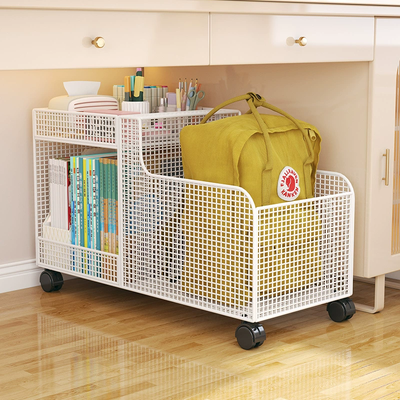 Подвижная книжная полка Книжная полка корзина под столом Домашний стол