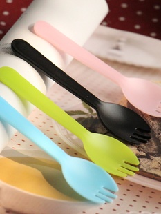 Disposable Dessert Spoons 100 Pieces Individually Packaged Fruit Forks Commercial Moon Cake Cake Ice Cream Dessert Forks