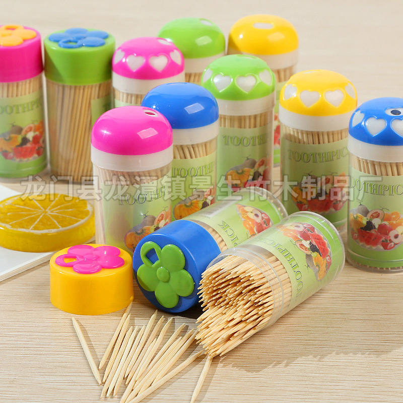Fabricante mayorista de botellas multiusos asequibles, botellas con diseño de flor de ciruelo, palillos de dientes de doble punta, palillos de dientes pequeños, palillos de dientes para grandes almacenes y palillos de dientes para puestos callejeros. image 4