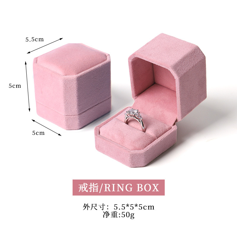 Nuevo joyero octogonal de terciopelo, caja para pendientes y anillos para el 25 aniversario, caja para guardar collares, pulseras y brazaletes con un toque de alta gama. image 17