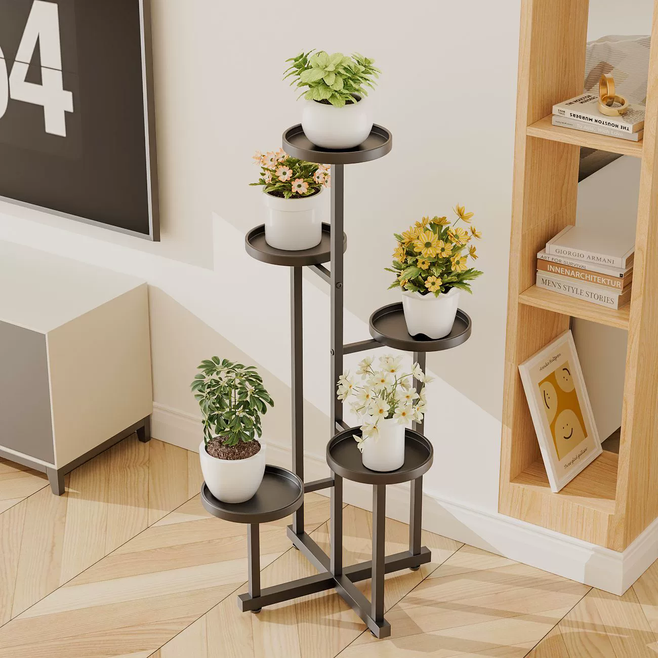 Цветочная полка Многослойная ступенчатая полка для гостиной