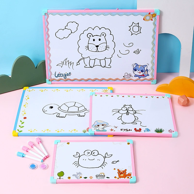 晶晶 Magnetic children's double-sided whiteboard writing and erasable baby graffiti office notes dry erasing hanging message board