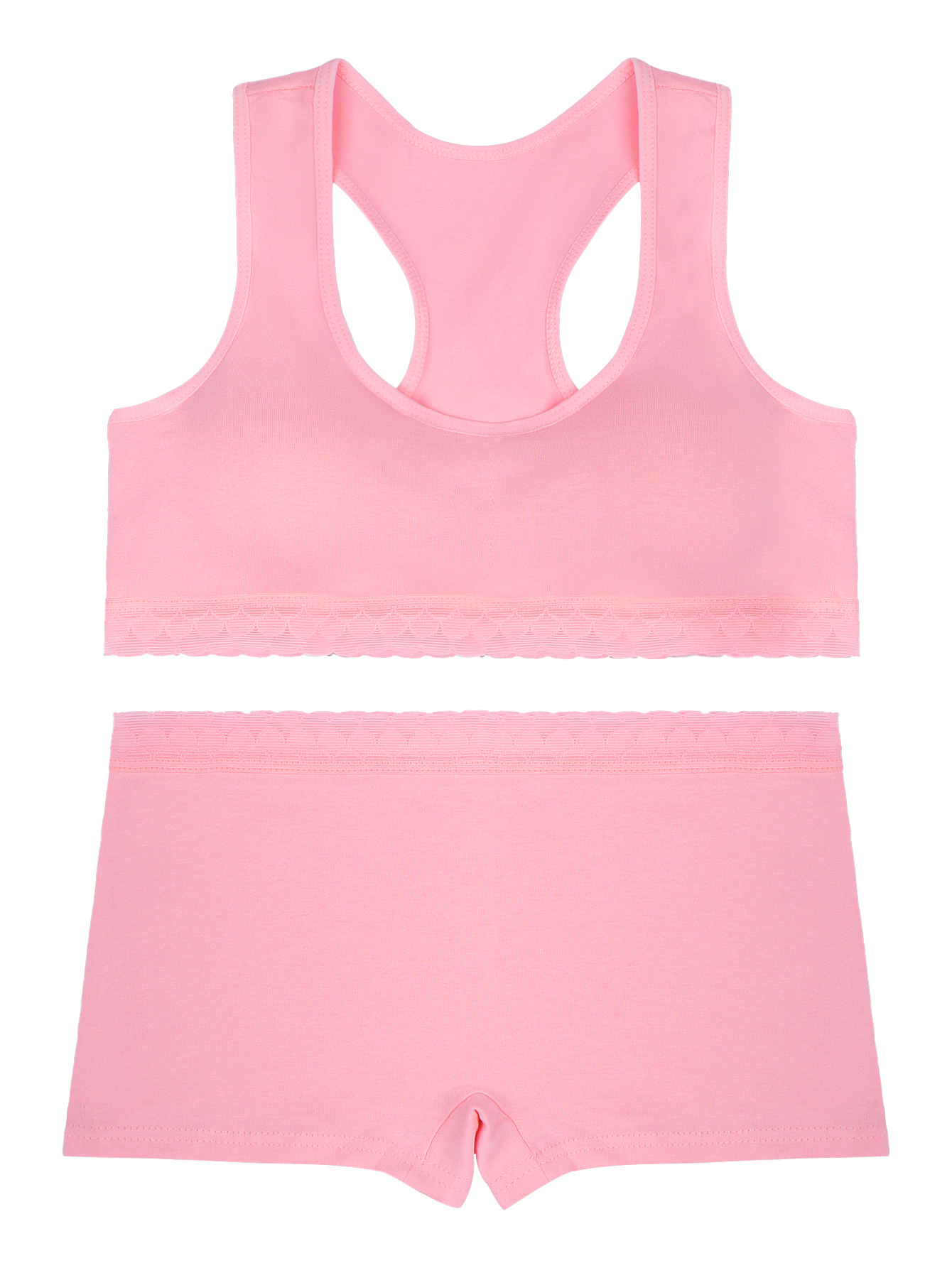 Sujetador deportivo para niñas sin anillo de acero, período de desarrollo cómodo de algodón, ropa interior de chaleco de encaje para niñas de 12-16 años