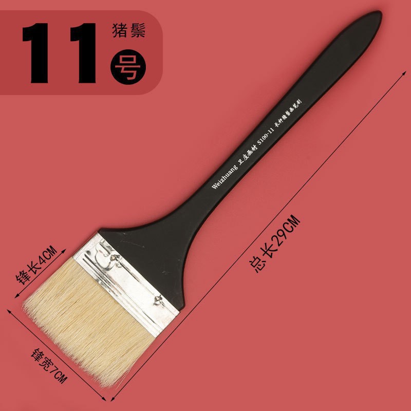 1-12号木柄ナイロン板ブラシ油絵ブラシ焼きブラシペンキブラシほこり除去洗浄ブラシ卸売り