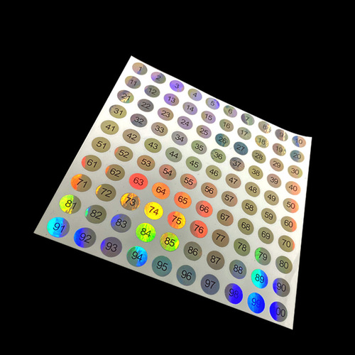Number label sticker 1-300 sequential, waterproof, non-fade, laser reflective nail art marker sticker
