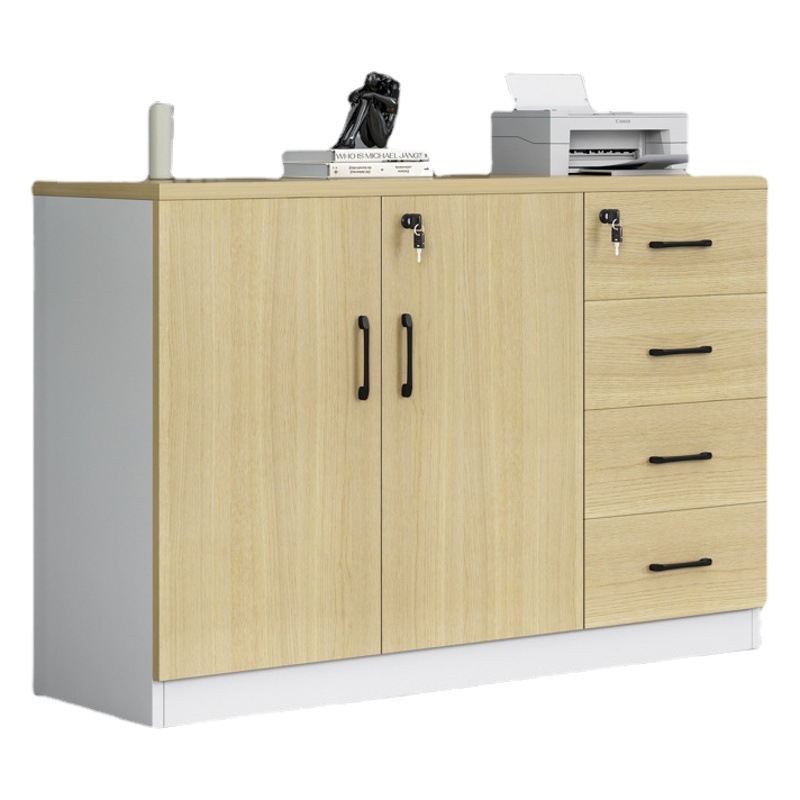 オフィス収納引き出しキャビネット、フロアファイルキャビネット、木製ファイルキャビネット、ローキャビネット、スライド式収納キャビネット