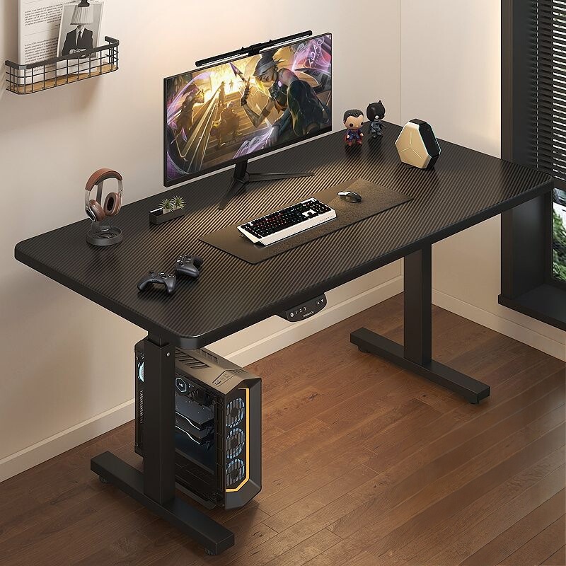 Electric height-adjustable desk for office and gaming, with thickened and reinforced legs, suitable for home study, computer desk, and adjustable writing desk Electric height-adjustable desk for office and gaming, with thickened and reinforced legs, suitable for home study, computer desk, and adjustable writing desk