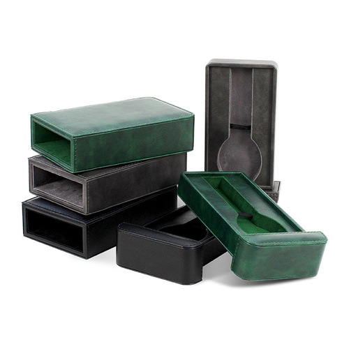 Leather Portable Watch Box Travel Storage Bag Watch Storage Bag Pull-out Watch Leather Box Watch Storage Box