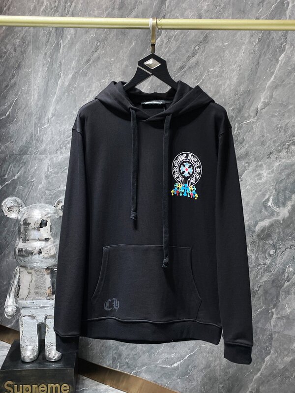 Chrome Heart Hoodie 克罗伈十字架连帽卫衣跨境宽松男女拉链帽衫|undefined
