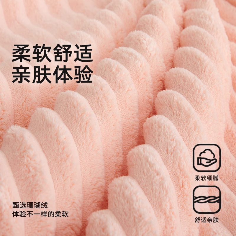 珊瑚绒浴裙可穿可裹浴巾加厚吊带浴裙女成人家用洗澡吸水速干浴袍|undefined