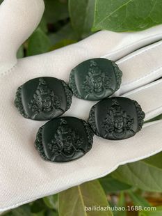 Factory Wholesale natural Hetian Jade tower green jade ink Jade mother hand Row brand DIY manual live selling