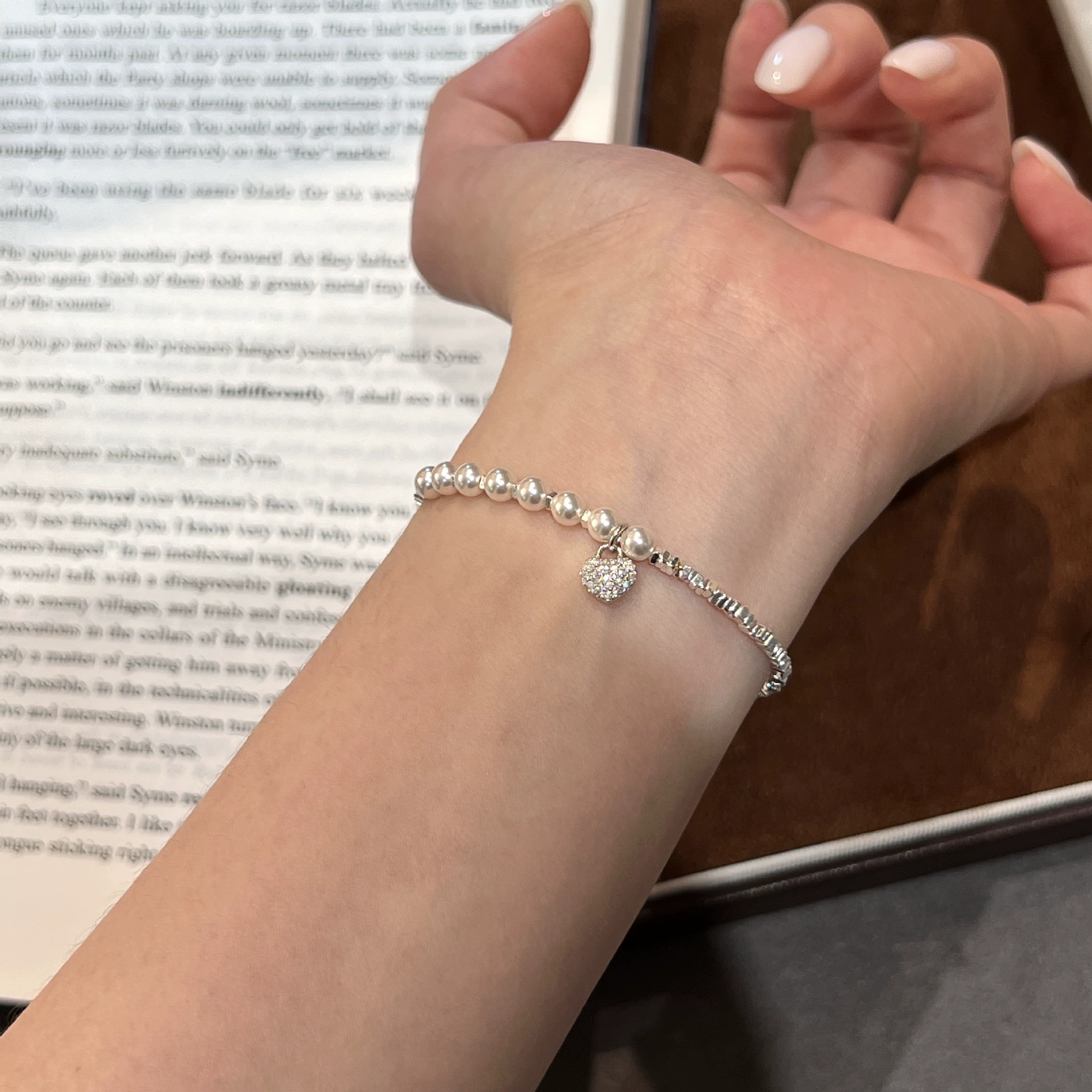 Новый браслет Love из серебра S925 с несимметричной сломанной серебряной жемчужиной, сверкающий Diamond, женский нишевый изысканный браслет Bestie SM