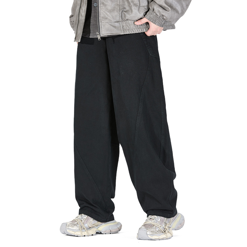 Men's Clothing Men's Wear 2024 Retro Casual Pants Autumn and Winter Multi Pocket Workwear Loose Scimitar Pants Men's Trousers_viptrois.com