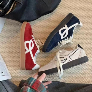 Foreign trade wholesale retro angola red training shoes women 2025 new casual shoes sports thick bottom forrest gump shoes women