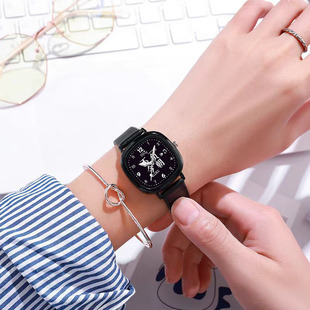 Square watch ins high-looking men and women niche design middle and high school students pointer time reading quartz
