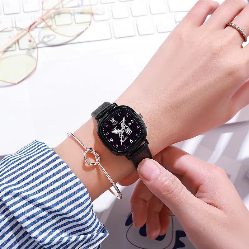 Square Watch with an Instagram-Worthy Design for Men and Women, Suitable for Middle and High School Students, Analog Quartz Watch for Campus Use, Customizable Square Watch with an Instagram-Worthy Design for Men and Women, Suitable for Middle and High School Students, Analog Quartz Watch for Campus Use, Customizable