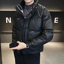 立领羽绒服男装2024新款品牌正品轻薄款男士冬季外套加厚潮牌短款