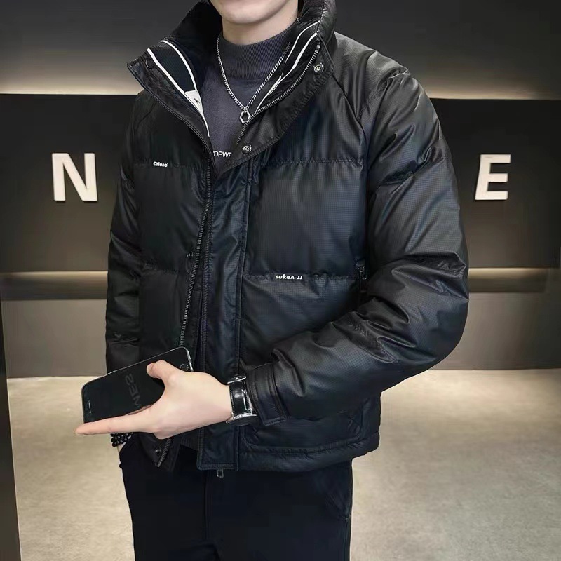 立领羽绒服男装2024新款品牌正品轻薄款男士冬季外套加厚潮牌短款