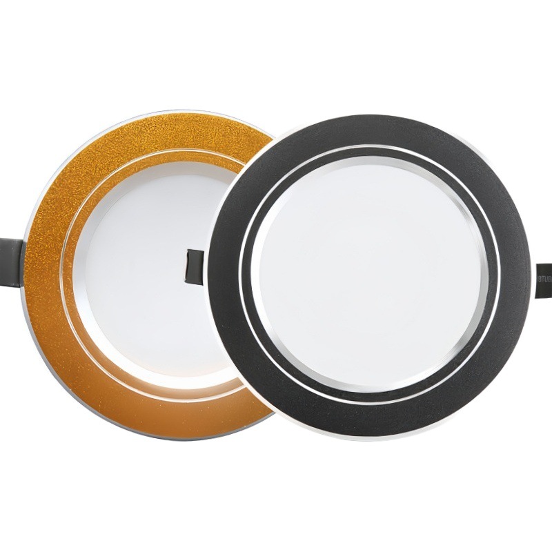 Iluminación de techo de 12W de 4 pulgadas para el hogar negro de aluminio 6 pulgadas 18W lámpara de apertura 75mm tienda downlight LED