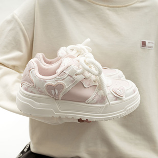 Beier Low-Top Versatile White Sneakers for Women, Ins Style, 2025 Autumn New Breathable Casual Sports Round-Toe Flat Shoes