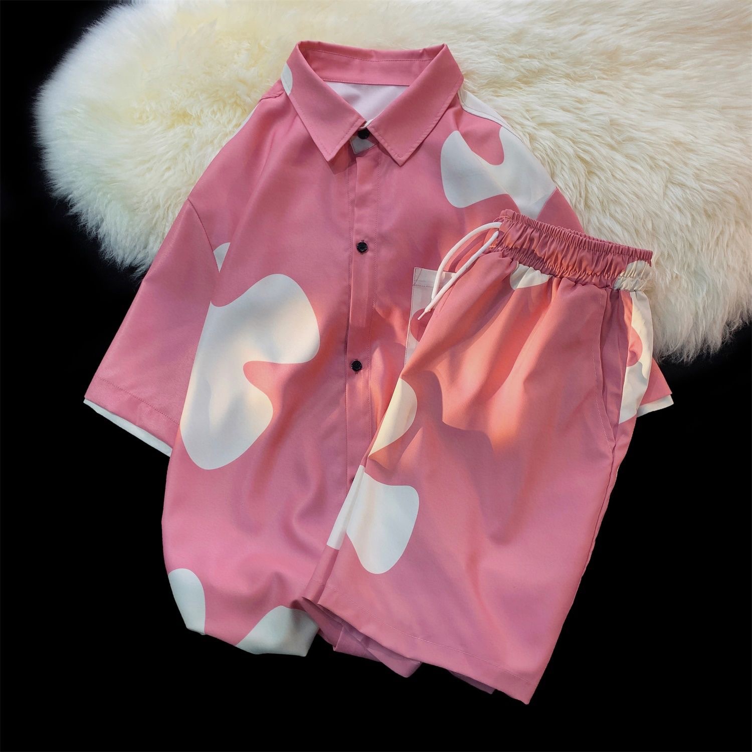 패트릭 핑크 셔츠 반바지]