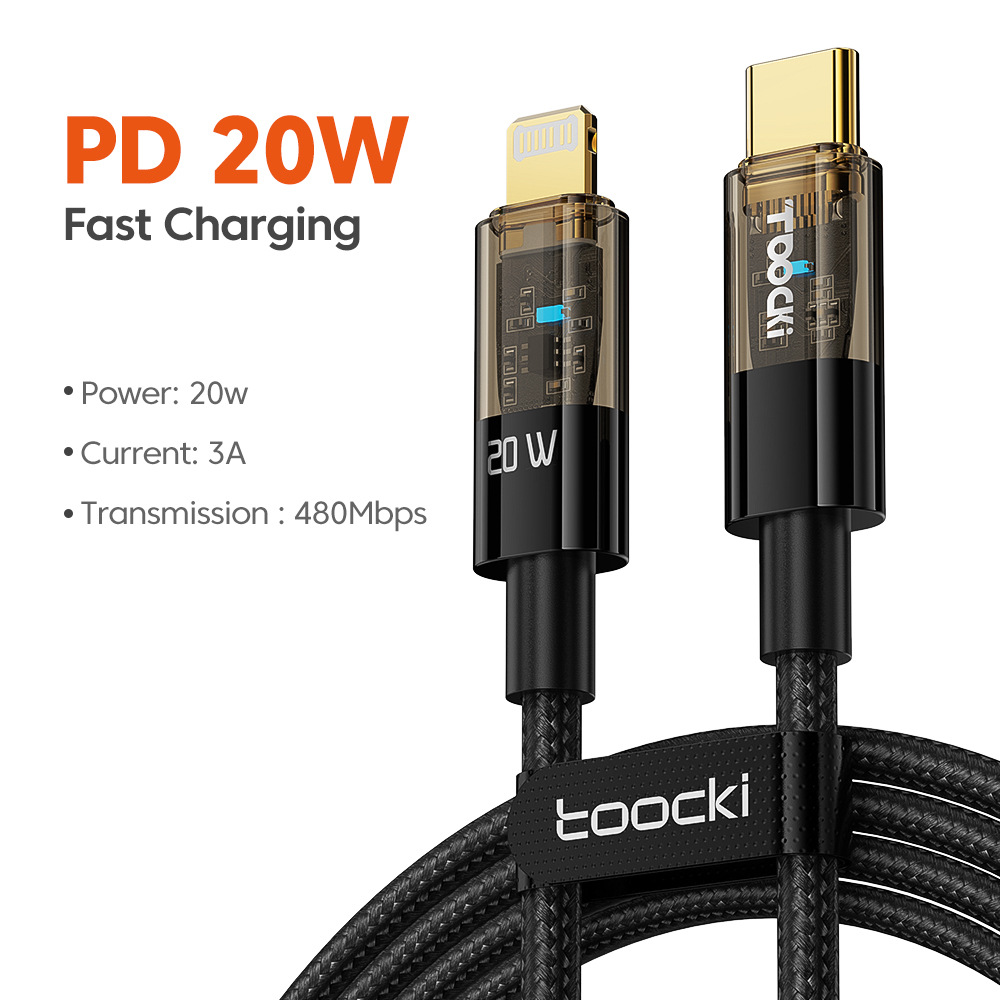 Toocki Star Realm Transparent PD20W Fast Data C-L Suitable for Apple Phone Charging Cable_voghion.com