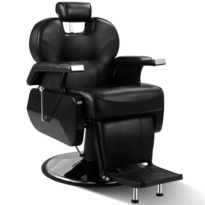 Salón transfronterizo silla de peluquería silla de corte de cabello silla de acero inoxidable gran chasis silla de grasa fábrica al por mayor image 3