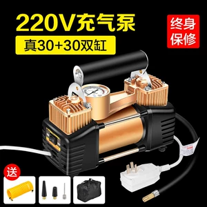 220V ikisilindrli elektrik hava nasosu, avtomobil şinləri, toplar üçün