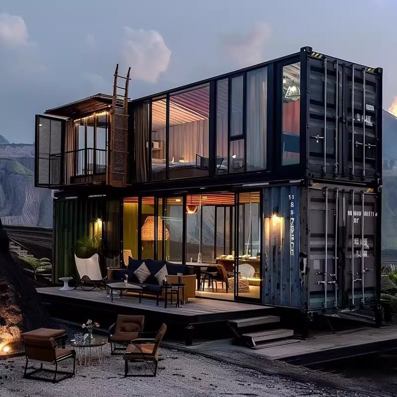 Cápsula espacial móvil en línea Contenedor creativo Residencial Hotel Sala de actividades Sala de sol Comedor bar sala de té