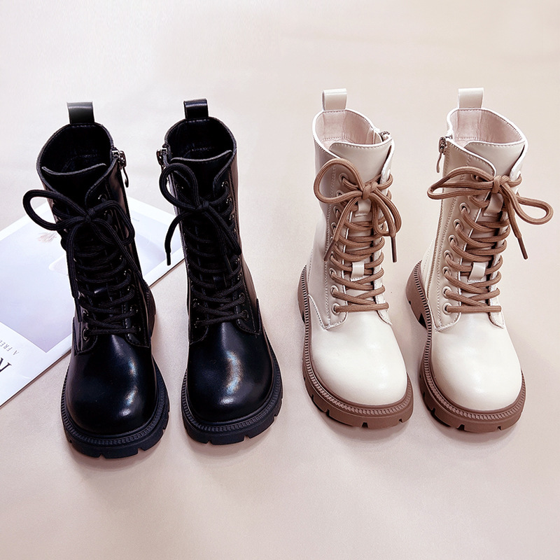 Girls' Boots Children's Shoes 2025 Autumn and Winter New Children's Mid-Calf Boots Long Boots Single Boots