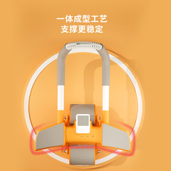 Dual-Wheel Anti-Slip Wear-Resistant Smart Rebound Ab Roller for Men and Women, Stomach Slimming Fitness Equipment with Elbow Support