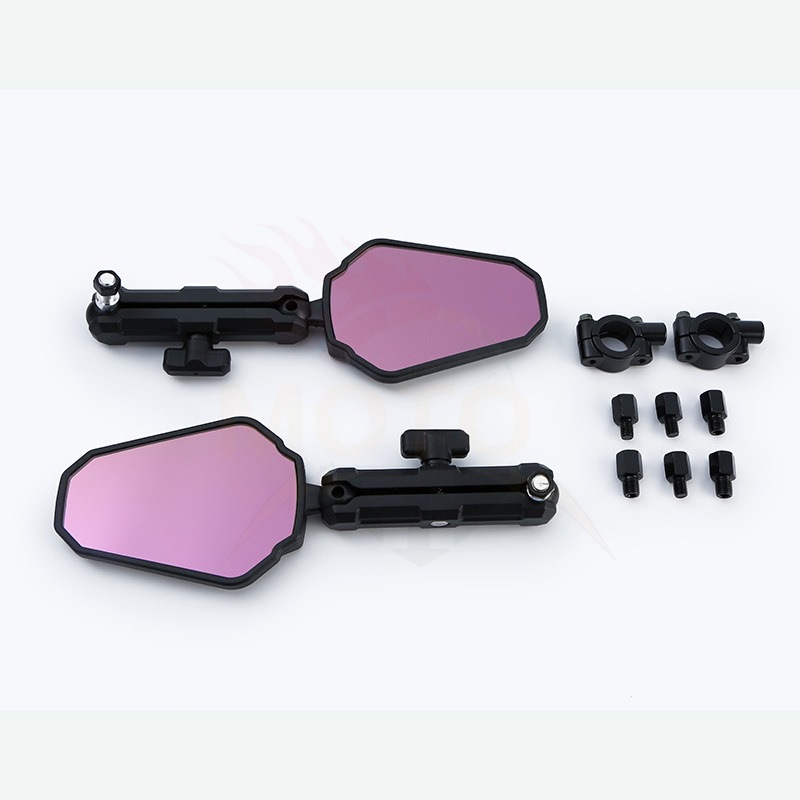 Espejo retrovisor de aleación de aluminio de motocicleta gran campo de visión retrovisor plegable espejo retrovisor universal espejo retrovisor accesorios