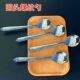 Thickened round head threaded spoon household kitchen eating spoon round head spoon 1 yuan 2 yuan store stall supply