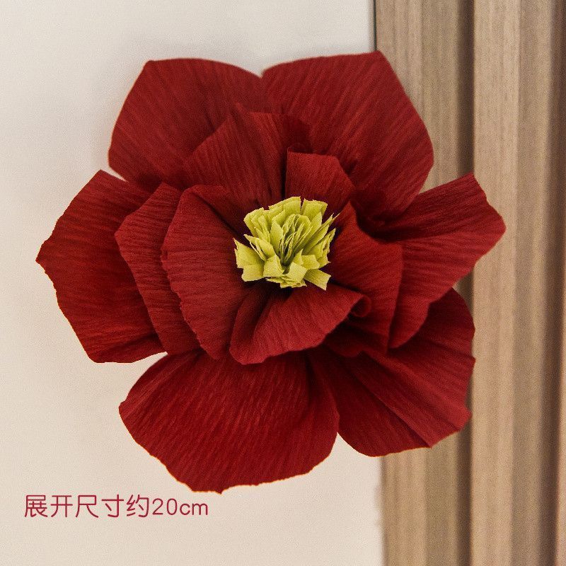 婚房褶皱花装饰新房结婚婚礼拍照墙面假花背景墙仿真纸花布置用品|undefined