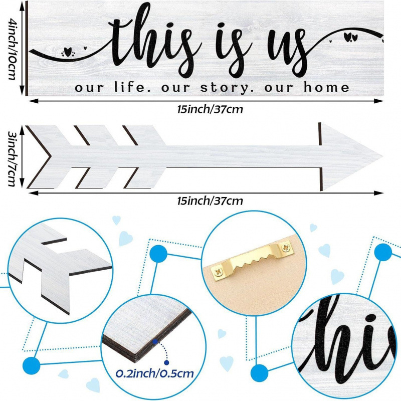 墙饰挂饰乡村木标志亚马逊农舍入口标志卧室客厅墙面装饰木牌壁挂