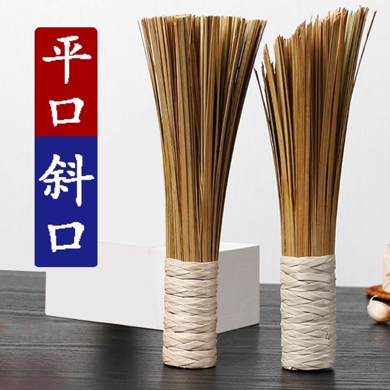 Old-fashioned bamboo pot brush, chef's special kitchen bamboo brush, commercial natural bamboo fiber broom for restaurants, bamboo strips for household cleaning