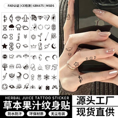 新しい ins Hyuna フィンガーハーブタトゥーステッカー半永久的な防水長期的なシミュレーション小さなパターンフィンガータトゥーステッカー